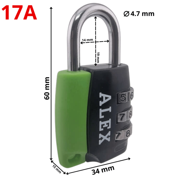 Khóa số Alex vali 17A